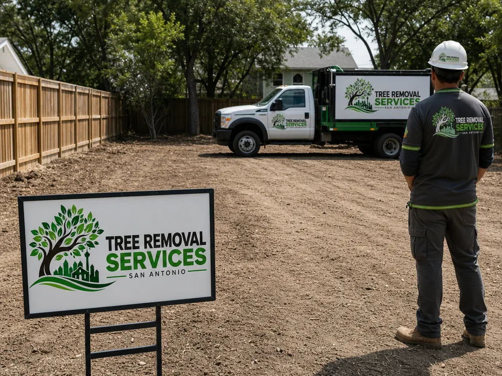 Cleared San Antonio build pad with a defined equipment path ready for survey layout